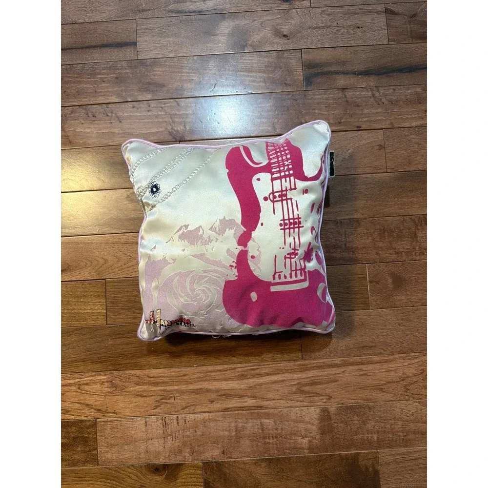 Hannah Montana Pink Gray Guitar Disney 14 x 14